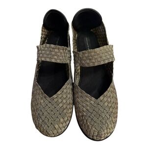 Steven By Steve Madden Beuti Platform Wedge Loafers Womens Size 11M Sparkly Gold